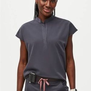 charcoal rafaela scrub top